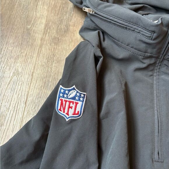 NIKE DRI-FIT NEW YORK JETS NFL ONFIELD Men BLACK STAY COOL SS RAIN JACKET - Picture 4 of 7